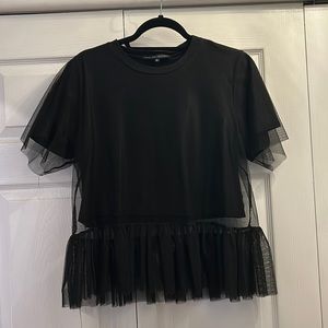English factory tulle crop top